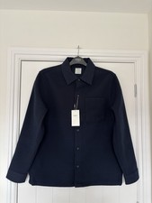 MARKS & SPENCER MENS NAVY BLUE TEXTURED OVERSHIRT SHACKET Size L Bnwt
