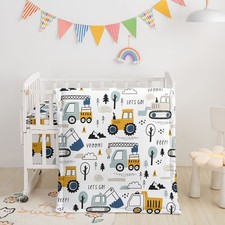 Crib Bedding Set,3pcs Nursery Crib Bedding with Comforter Crib Sheet  Crib S...