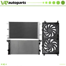 Cooling Fan and Radiator A/C Condenser Assembly For 2015 2016-2018 Ford F-150