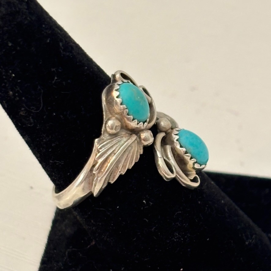 native inspired sterling silver signed turqoise 2… - image 3