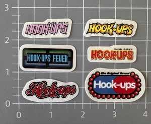 Hook Ups Sticker Ultra Rare NOS JK Loto Pack of 6 Small
