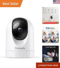 Pet  Baby Monitor: 2K Indoor Security Camera with Motion Alerts  Audio