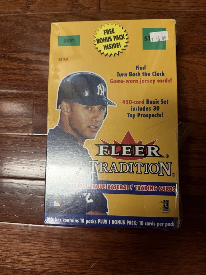 2001 Fleer Tradition Baseball Wax Box Unopened Factory Sealed 11 Packs L38 - Image 2 of 4