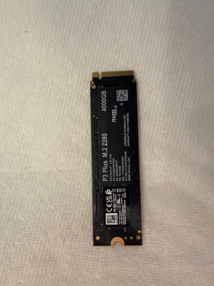 Crucial P3 Plus 4TB NVMe PCiE 4.0 2280 Internal SSD | eBay