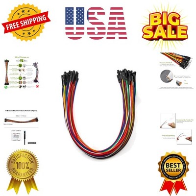 40pcs 30cm Long Female to Female Header Jumper Wire Dupont Cable Line Connect...