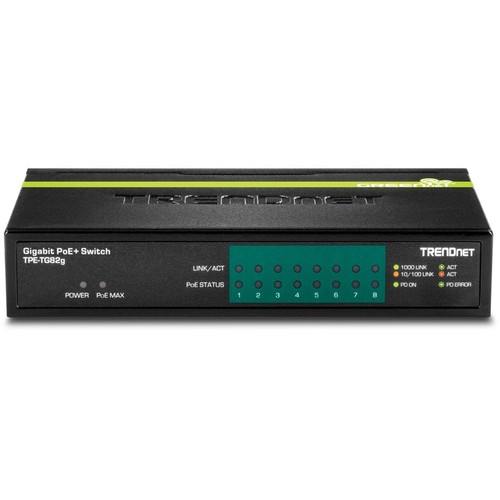 TRENDnet 8-Port Gigabit PoE+ Switch (tpe-tg82g) (tpetg82g) - Picture 6 of 8