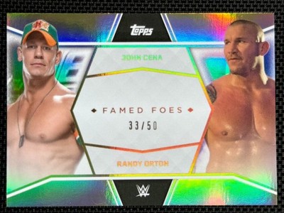 John Cena Randy Orton 2025 Topps John Cena Collection Famed Foes Gold /50