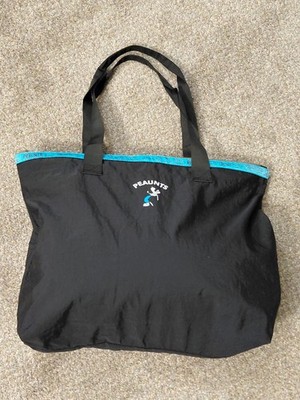 Peanuts Women's Shoulder Travel Snoopy Tote Bag Polyester  Zipper Black