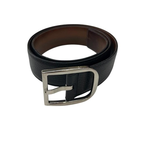 Used [Price reduction] GUCCI leather belt 449716 black (Hiroshima Parco store)