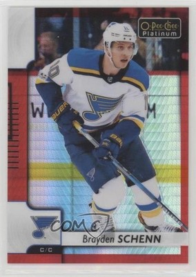 2017-18 O-Pee-Chee Platinum Red Prism 116/199 Brayden Schenn #84 0a9