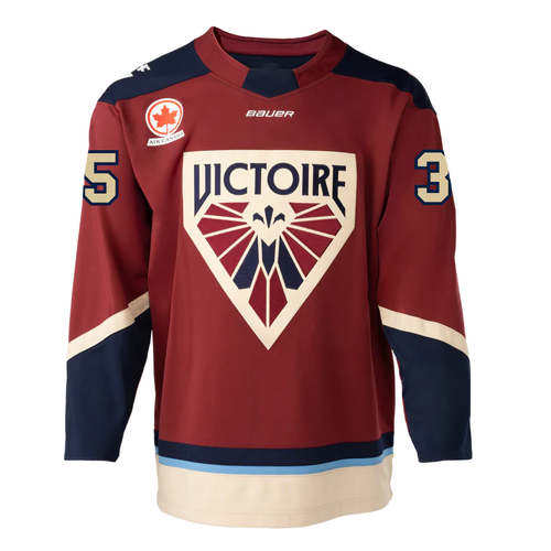 Maroon Home / Beige Away Adult / Youth Sewn Stitched Hockey Jersey NEW S-5XL - 第 19/30 張圖片