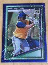 2025 Donruss Baseball Optic #179 Blake Burke Blue Velocity Milwaukee Brewers