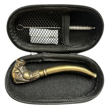 4.1  Vintage Brass Pipe  Shaped Cigarette Holder