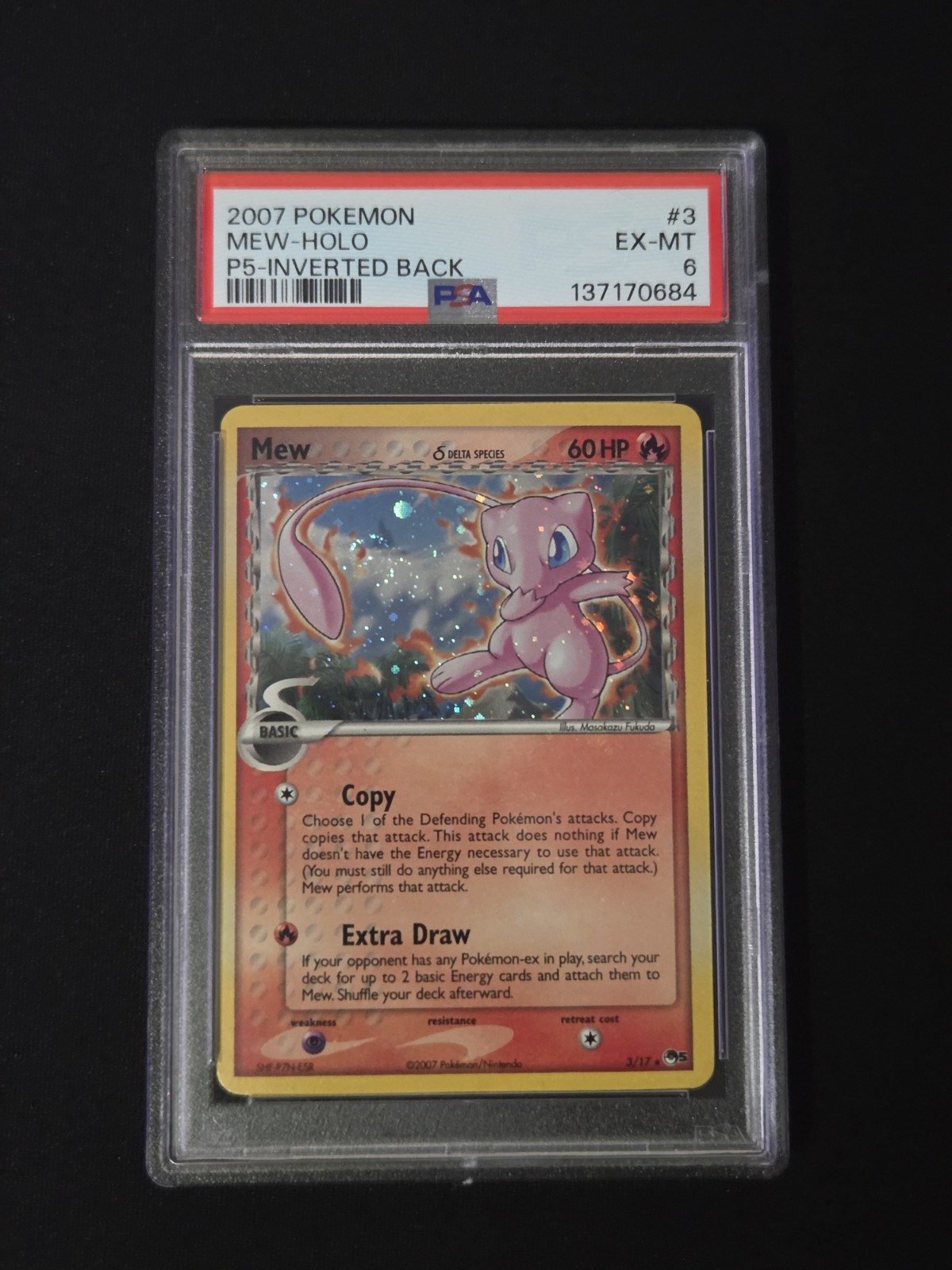 🌀Swirl🌀 Mew Pop Series 5 Holo PSA 6