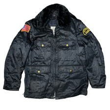 Giacca uniforme Blauer vintage uomo 36 piccole tasche marina fodera rimovibile polizia