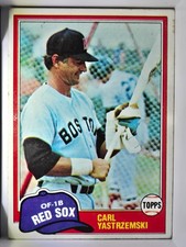 5 Card Lot-Carl Yastrzemski Boston Red Sox/1981-1982-1983-1987-1990/K-Mart/Topps
