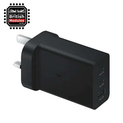 Samsung 65W Trio Universal Power Adapter UK 3 Pin EP-T6530 Black 1M USB-C Cable - Picture 3 of 6