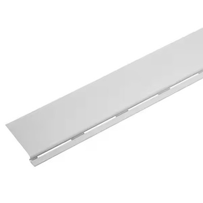 Solid 4 ft. White Vinyl Surface Tension Gutter Guard