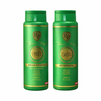 Robson Peluquero Green Shampoo Kit - Matizador Home Care 2×300ml
