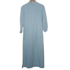 Vintage Vanity Fair Robe Medium Long Button Up Nightgown Housecoat Floral Granny