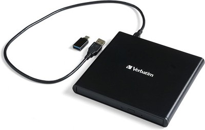 Verbatim Externer Slimline CD DVD Brenner USB Laufwerk Nero Burn Archive 98938