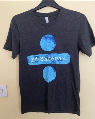 Damen-T-Shirt Canvas Ed Sheeran Divided 2018 St James Park grau Konzert UK Größe S