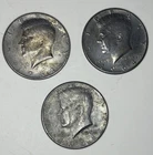 1964 Set of 3 - 90% Silver Circulated John F Kennedy JFK Half Dollar (XF/VF)