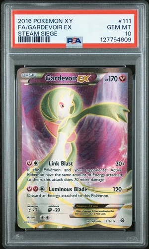 2016 Pokemon Steam Siege Gardevoir Ex Full Art #111 XY GEM MT PSA 10