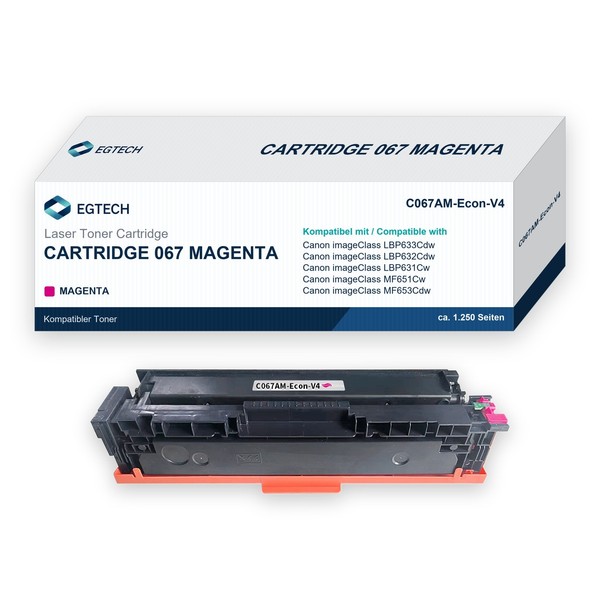 Toner Kompatibel Mit Canon Cartridge 067 Magenta 1.250 S. Imageclass Lbp633Cdw-image