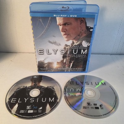 Elysium Blu-ray + DVD R Rated Sci-Fi Matt Damon Jodie Foster
