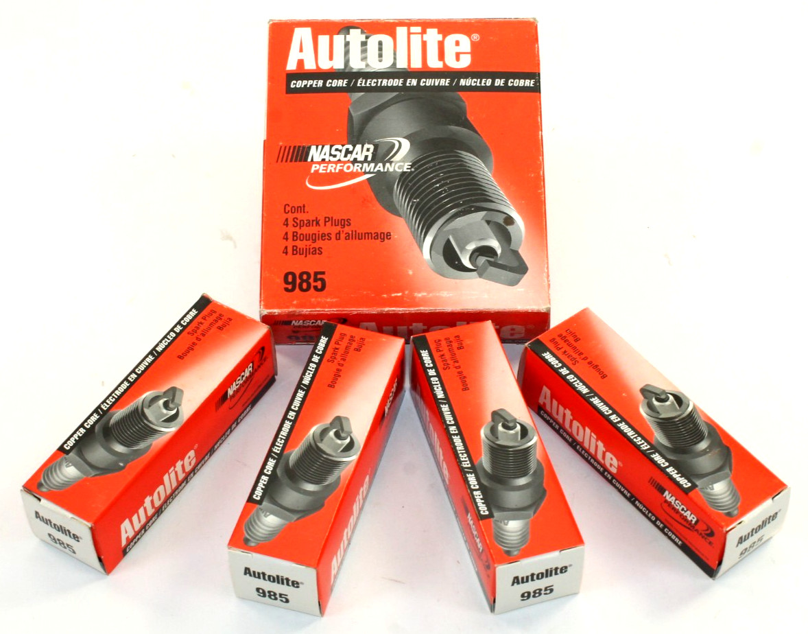 Autolite 985 Copper Core Resistor Spark Plugs Pack of 4 Auto Tune-up Repair