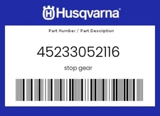 Husqvarna Genuine Stop Gear - 45233052116