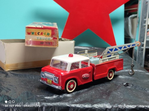 VINTAGE TOY TRUCK WRECKER MF 715 GMC ST-1 SERVICE CHINA AAA ORIGINAL BOX WORKS - Picture 9 of 24
