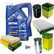 MANN Inspektionspaket 6 L MANNOL Defender 10W-40 für Audi A6 4A C4 1.9 TDI