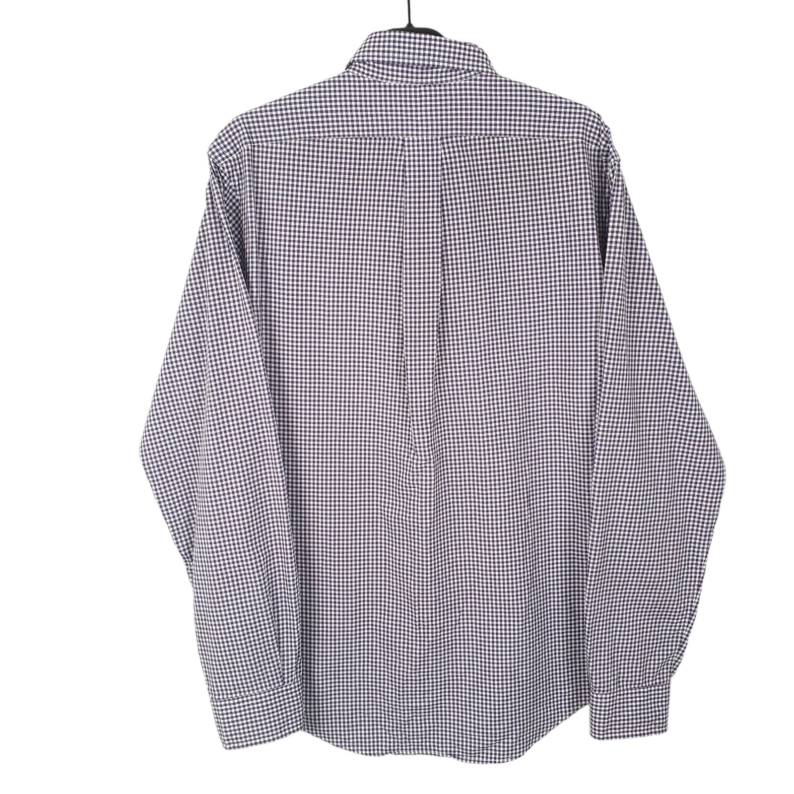RALPH LAUREN Purple Gingham Shirt Custom Fit Long Sleeve Casual Mens M image 3