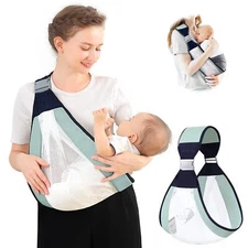 Baby Sling Carrier Adjustable Baby Holder Carrier Baby Half Wrapped Sling Hip...