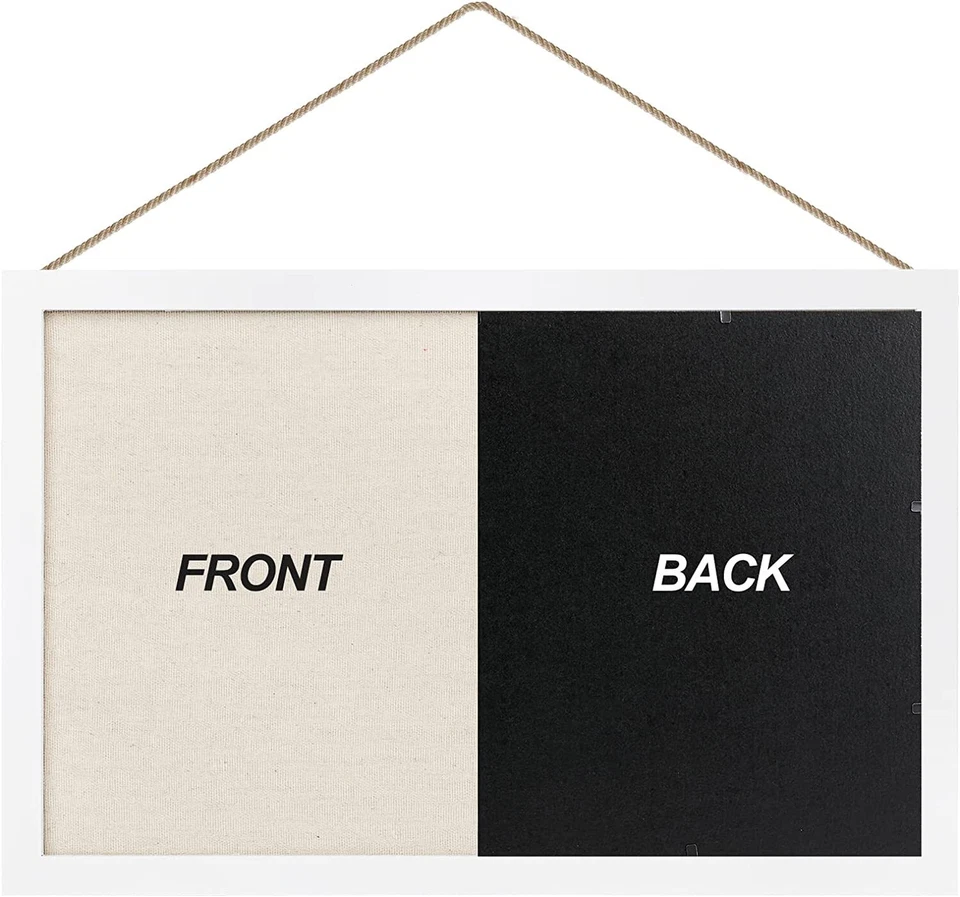 2-Pack Cork Board 16x11 inch with Linen Wall Bulletin Board Decor Hanging Pin - Image 3 of 4