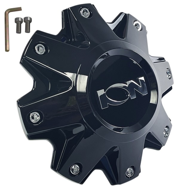 ION Wheels Center Cap 141 Gloss Shiny Black C10141B Rim Screws Included