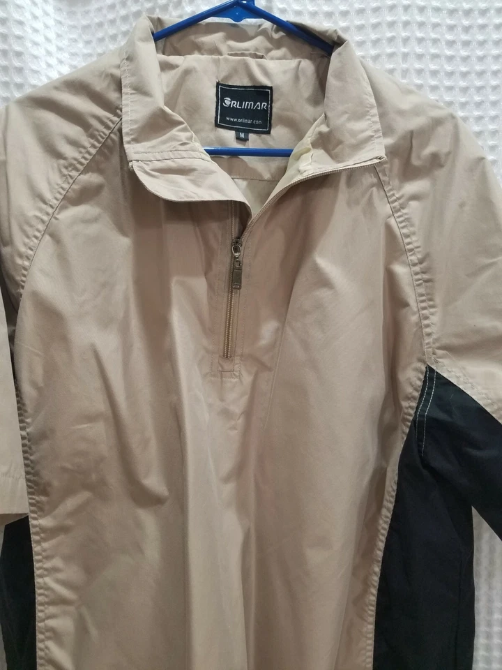 Orlimar Hombres Tostado Negro Golf PGA Rendimiento Ciclón Viento Camisa Chaqueta Pullover M Foto 2 de 4