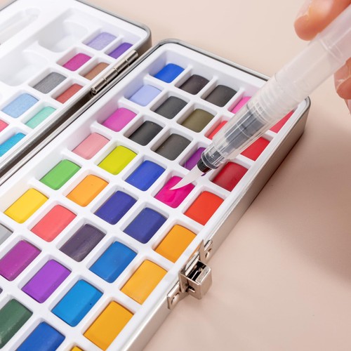 Watercolor Paint Set 50 Colors Water Colors Paint Adult Set with Watercolor P... - Picture 4 of 6