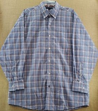 Tommy Hilfiger Men  s Multicolor Check Long Sleeve Button Up Shirt Size 17 32-33