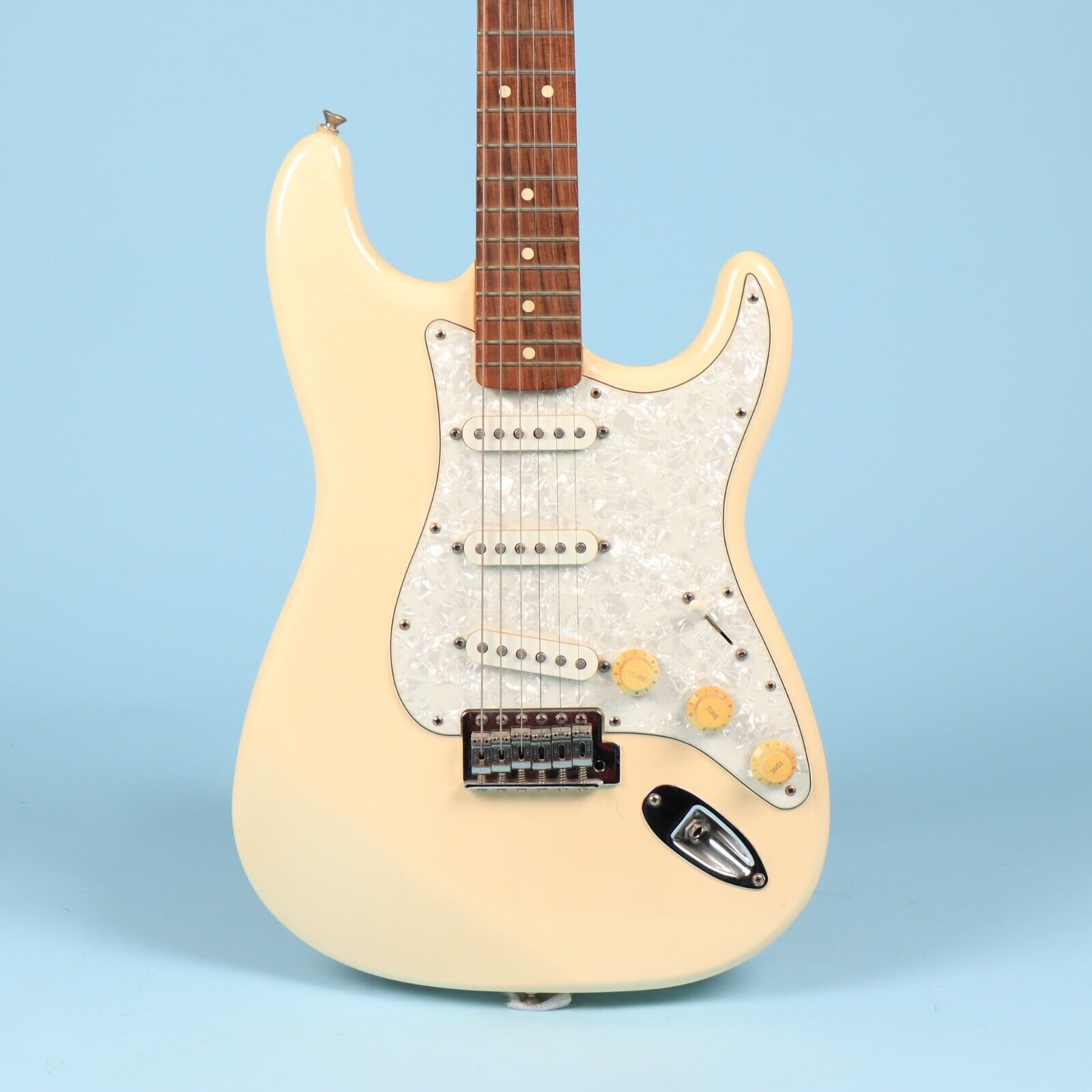 1998 Fender Stratocaster MIM Mexico Pearloid Cream Strat Electric Guitar