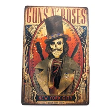 Guns N' Roses Sign / Music Sign / Music Artist Signs / Man Cave / Skeleton Sign
