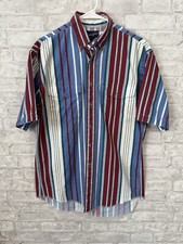 Vintage Wrangler X-long Tails Single Stitch Striped Button Up Shirt Medium Stain
