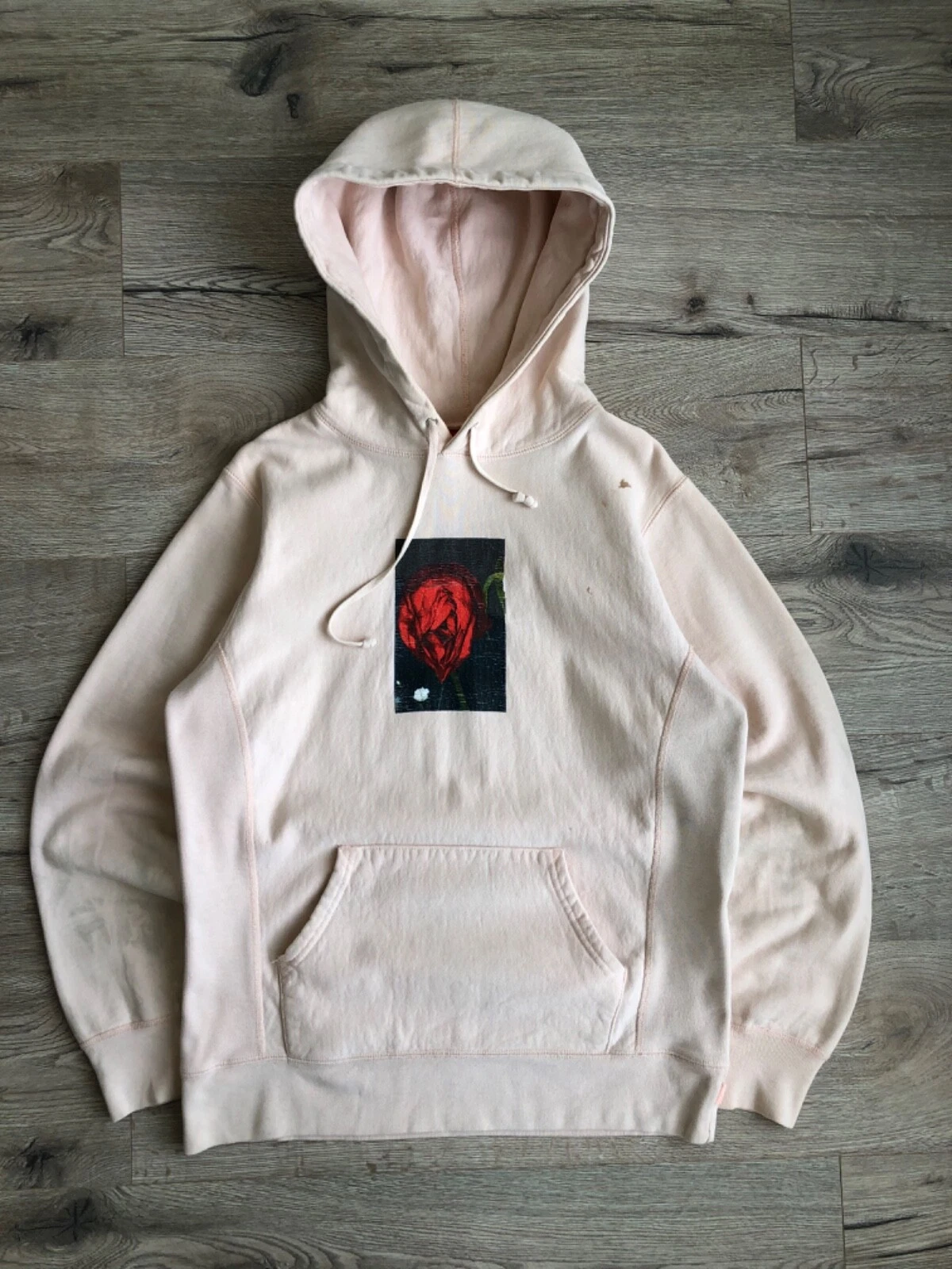 Sweat à capuche rose Supreme Araki vintage
