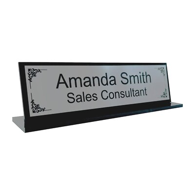Büro Schreibtisch Schild Personalisiert Namensschild Halter Modern Plakette Arbeit Zuhause Acryl