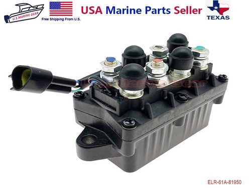 Tilt Trim Relay Solenoid Yamaha Outboard 25 40 50 60 75 80 90 150 225 250 HP - Foto 4 di 6