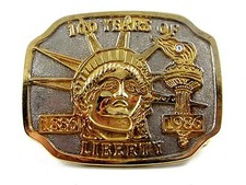 1886 - 1986 100 Years of Liberty Statue Belt Buckle Not Marked 092314