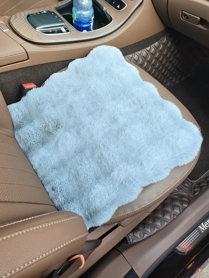 Capa protetora de assento de carro parte inferior inverno pelúcia almofada quente cadeira almofada para todos os carros - Imagem 3 de 4