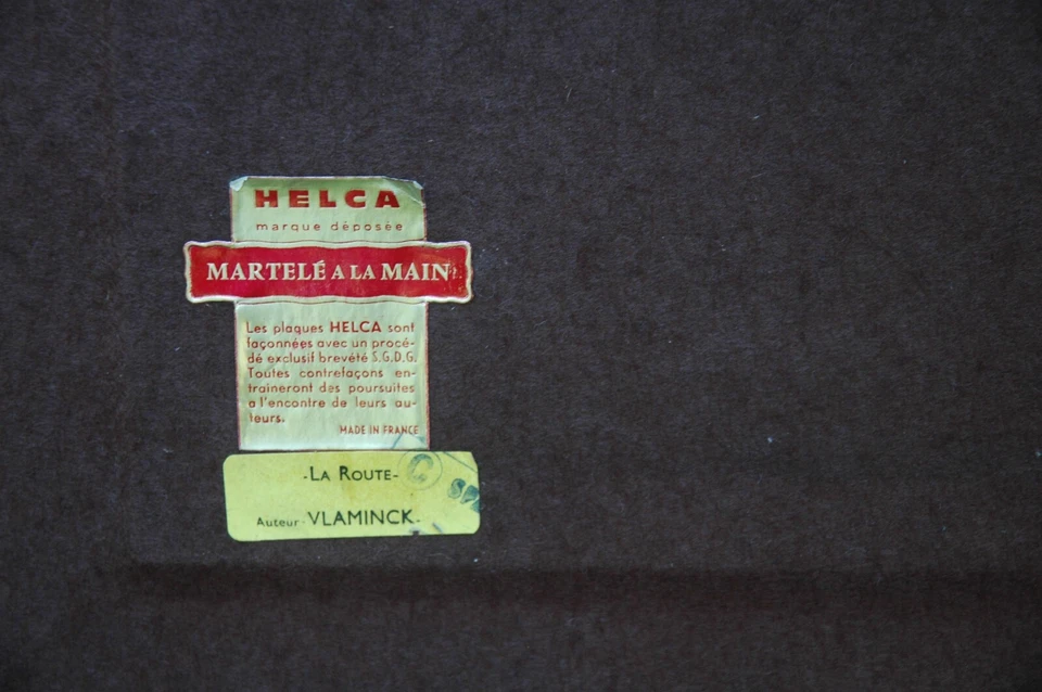 Émaux plaque Helca d'après Vlaminck la route - Photo 4/4